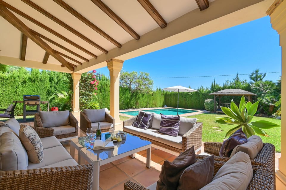 Outside lounge area