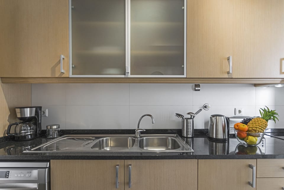 "the kitchen has everything you could need to cook a very decent meal" by Julia
