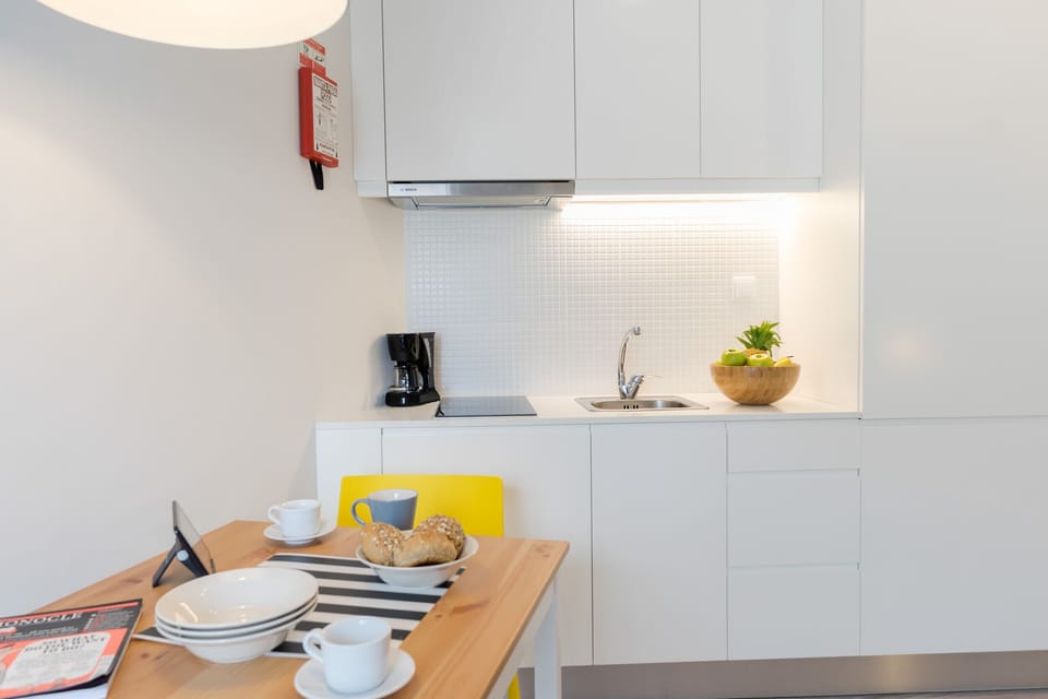 kitchen and dining area