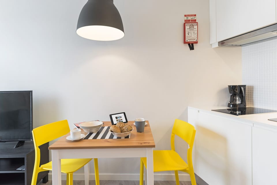 kitchen and dining area