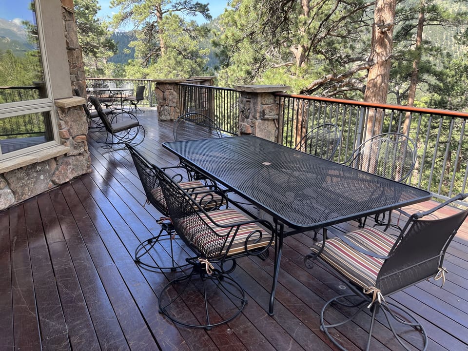 West side table (We have two tablesoutside so you can always find sun or shade!)