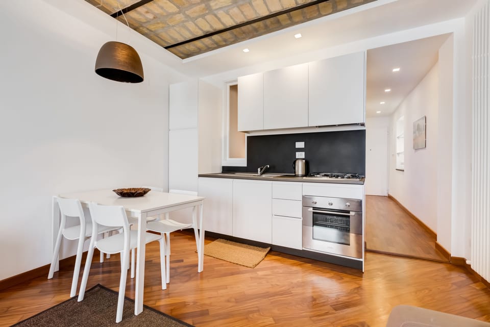 Apartment, 1 Queen Bed with Sofa bed, Non Smoking, City View | Private kitchen | Fridge, microwave, oven, stovetop
