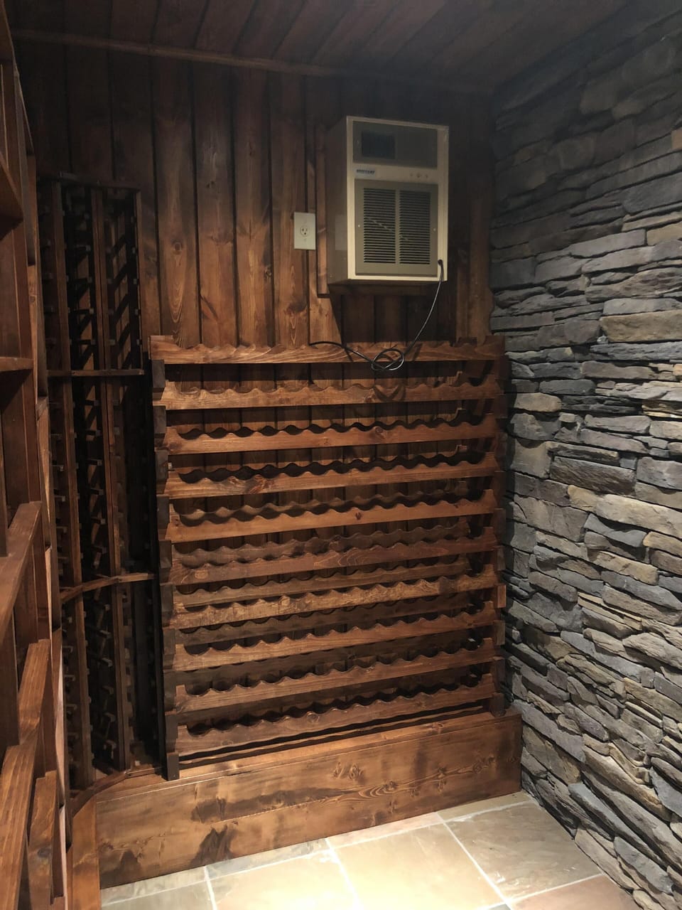 Wine cellar.