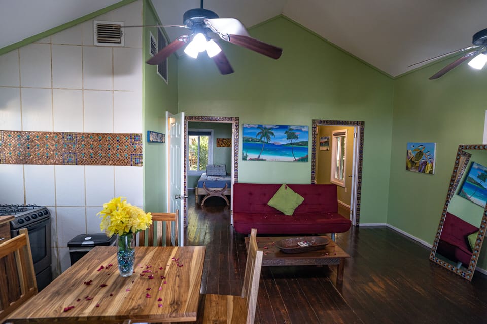 Comfort Bungalow, Multiple Beds | Living area | Flat-screen TV