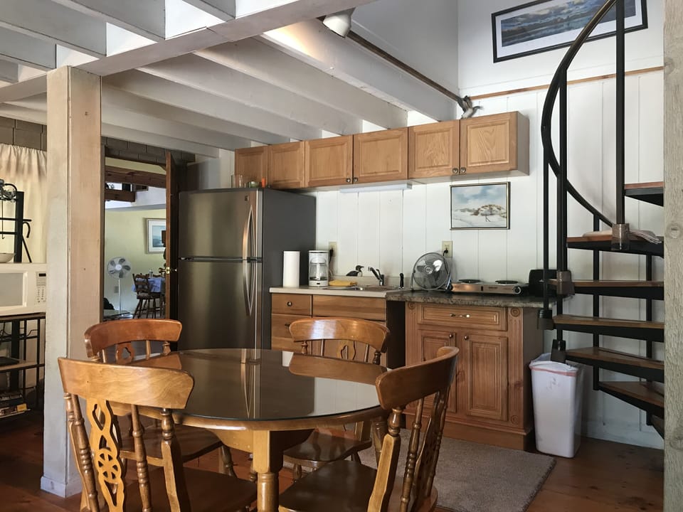 Two story addition with open living/kitchen area.