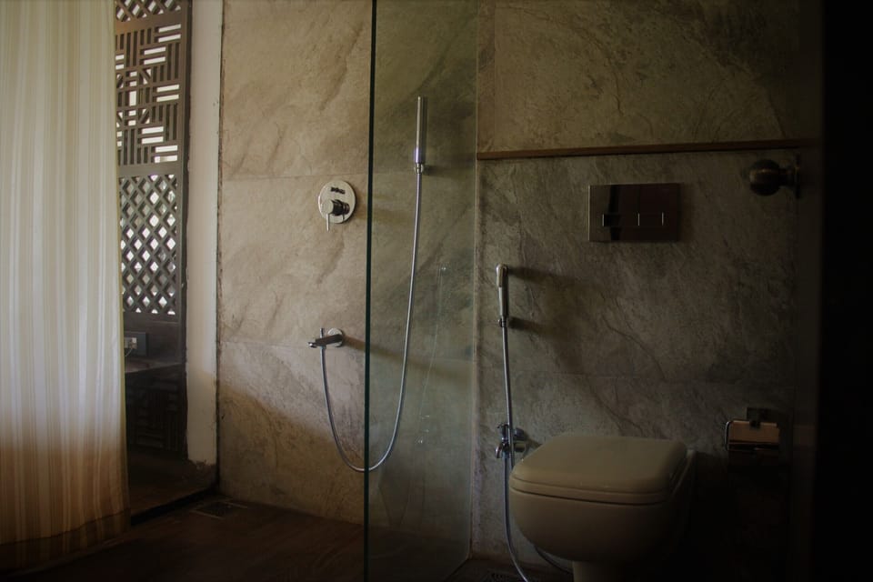 Premium Double Room | Bathroom | Shower, free toiletries, towels, soap