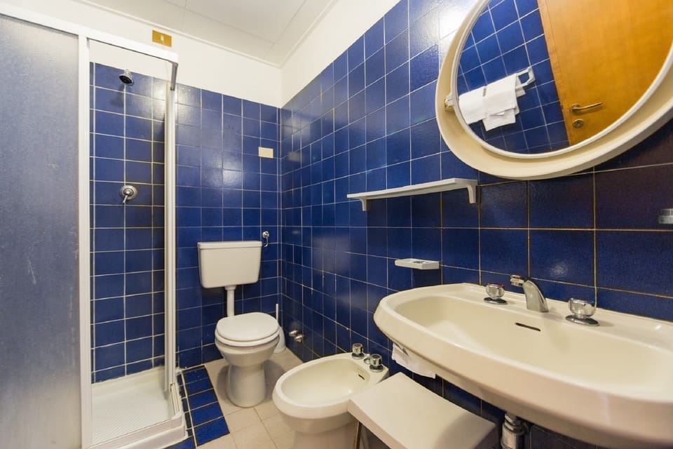 Shower, free toiletries, towels