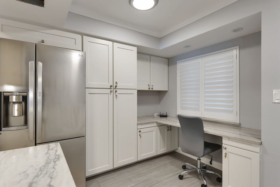 Kitchen with desk