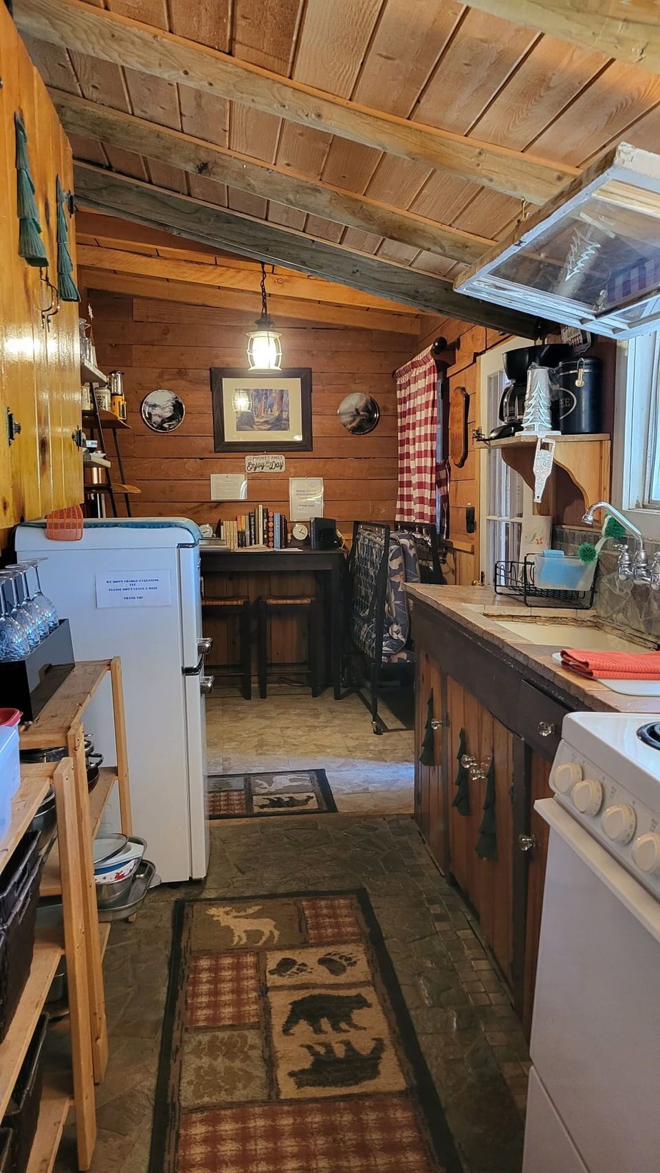 Kitchen  Take a look at size of white refrigerator