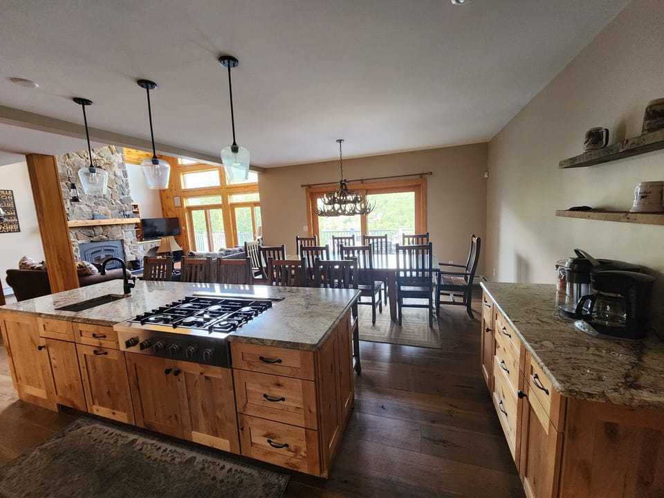 Kitchen Island, Coffee Bar and Dining Room Table