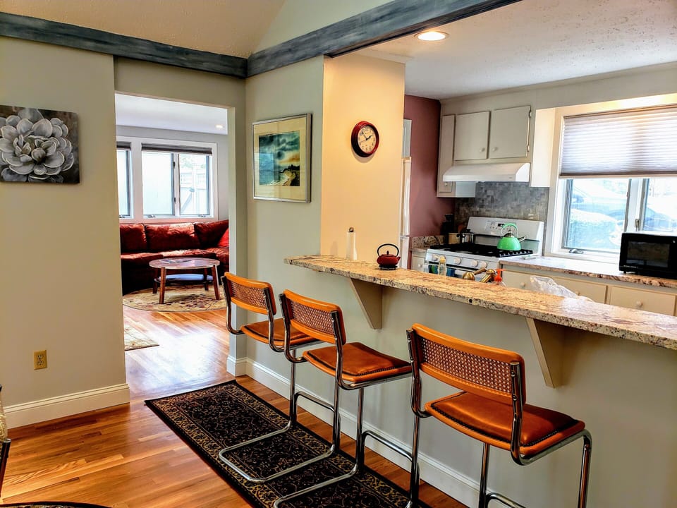 kitchen and family room