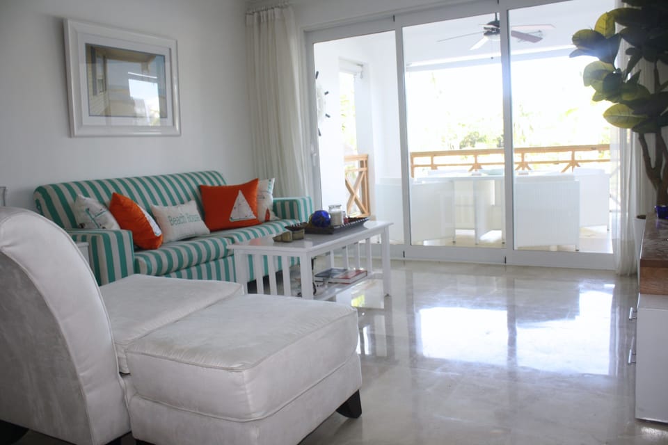 Living room and balcony