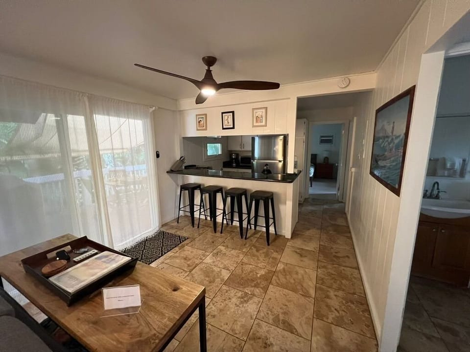 The kitchen as seen from the Living Room