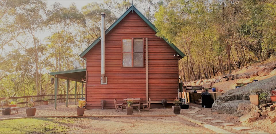 Our cabin situated right in the heart of the bush, overlooking the Hawkesbury