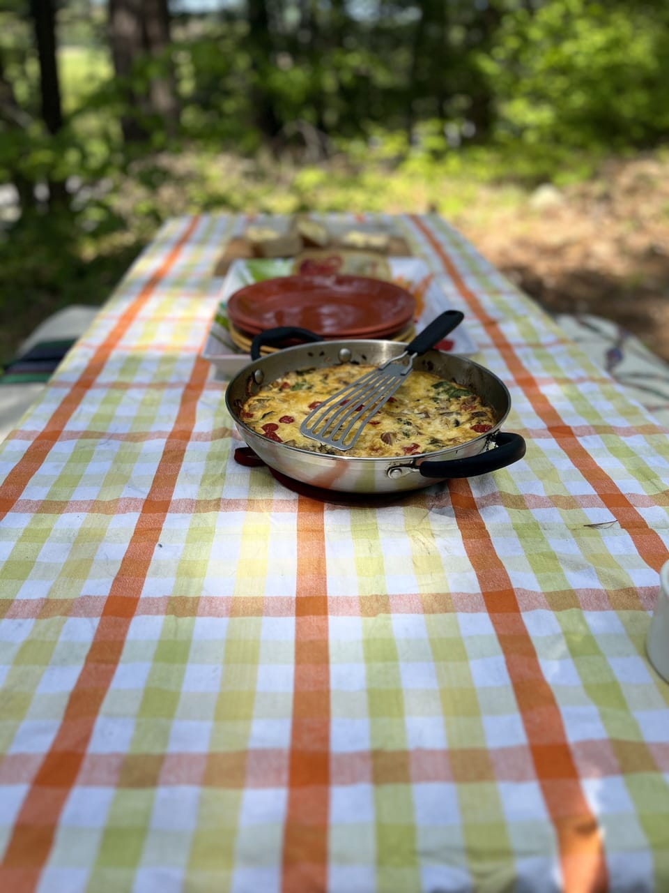 Enjoy a meal outside by the picnic areas..
