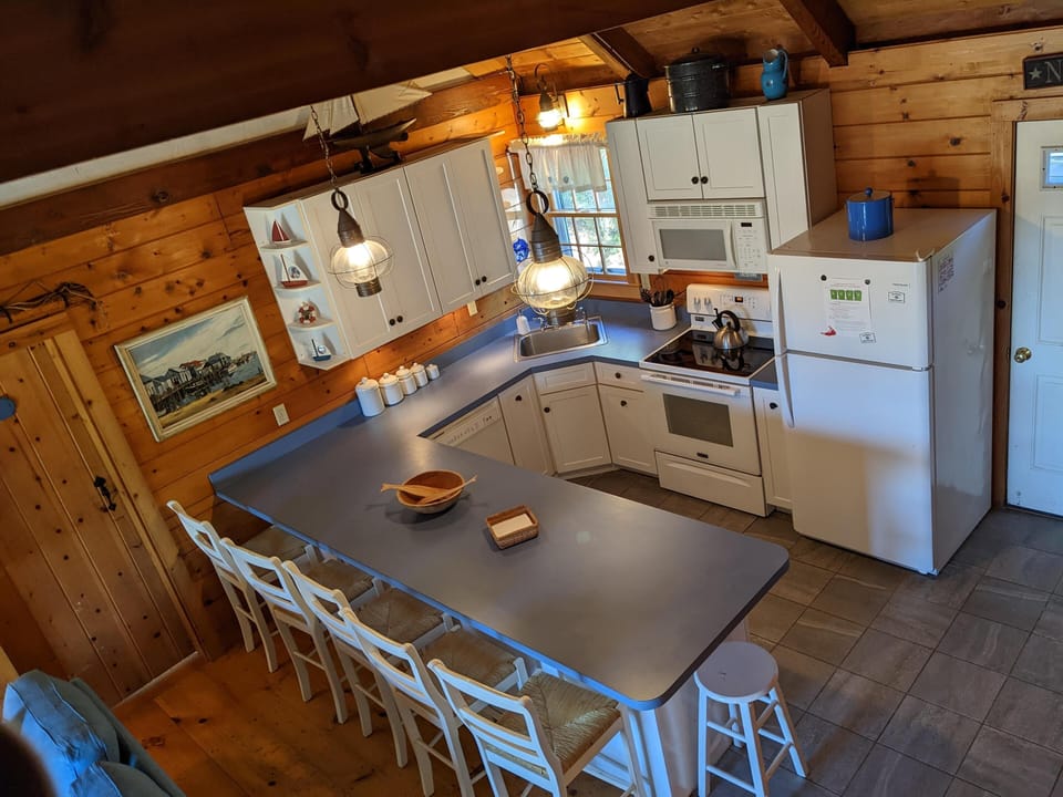 Kitchen view from loft