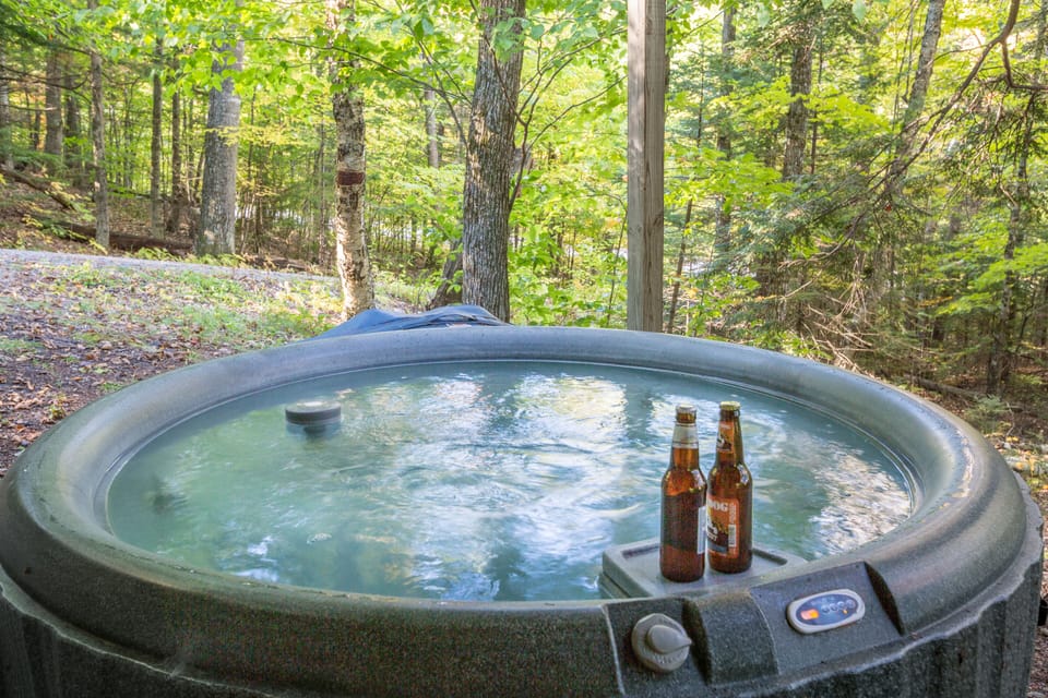 Soak in the hot tub
