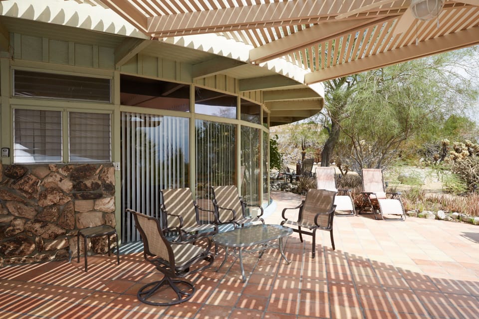Front patio outside Glass House