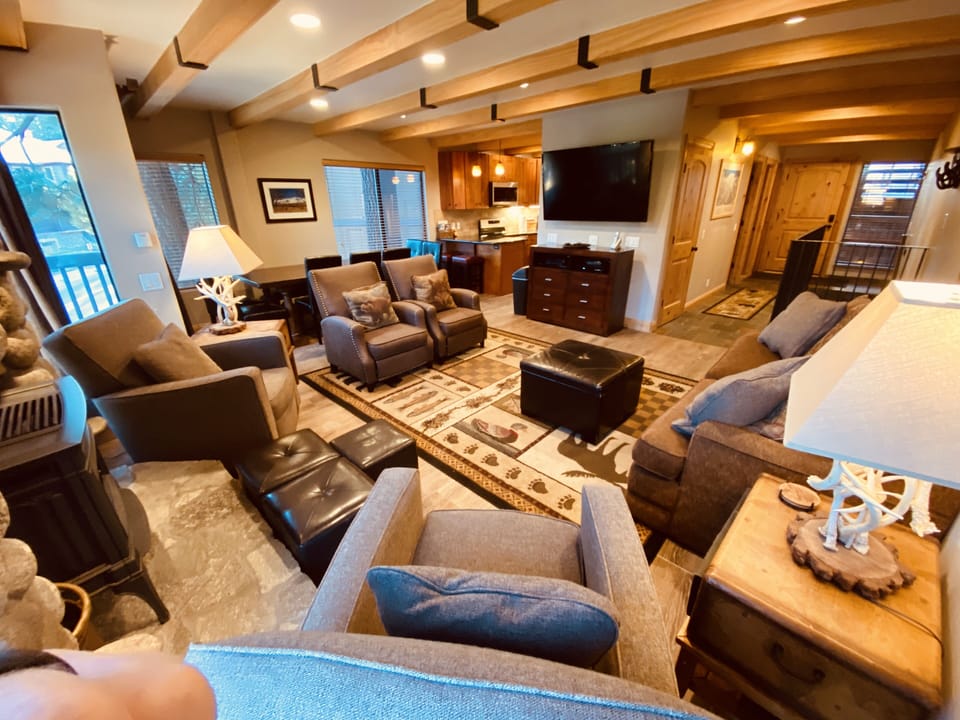 Entry level of entry, living room and dining room