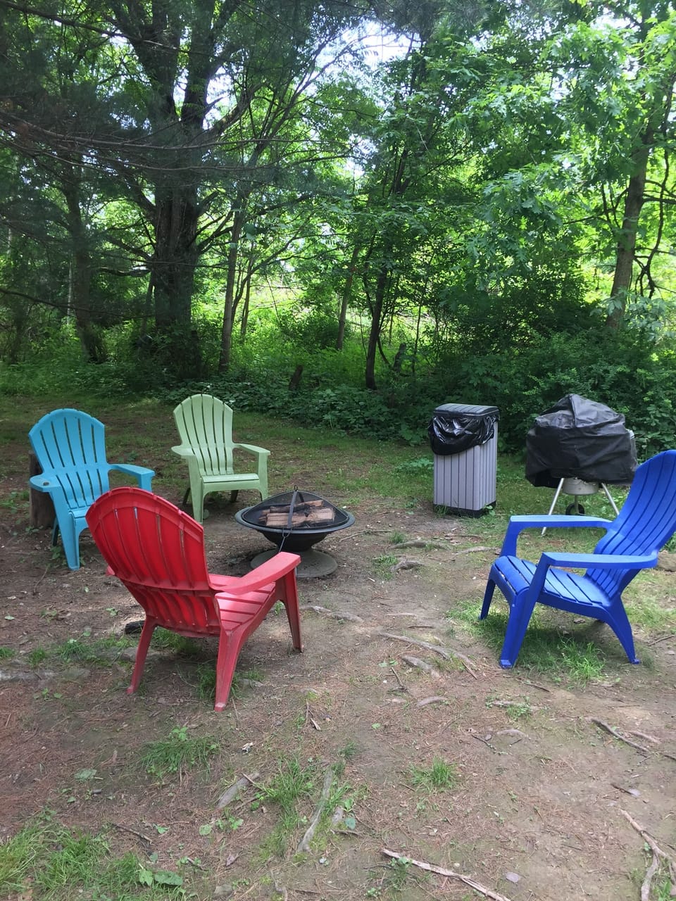 Cottage grilling and sitting area