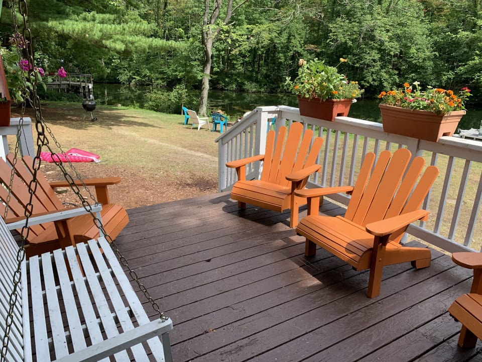 Deck with swing & outside seating 