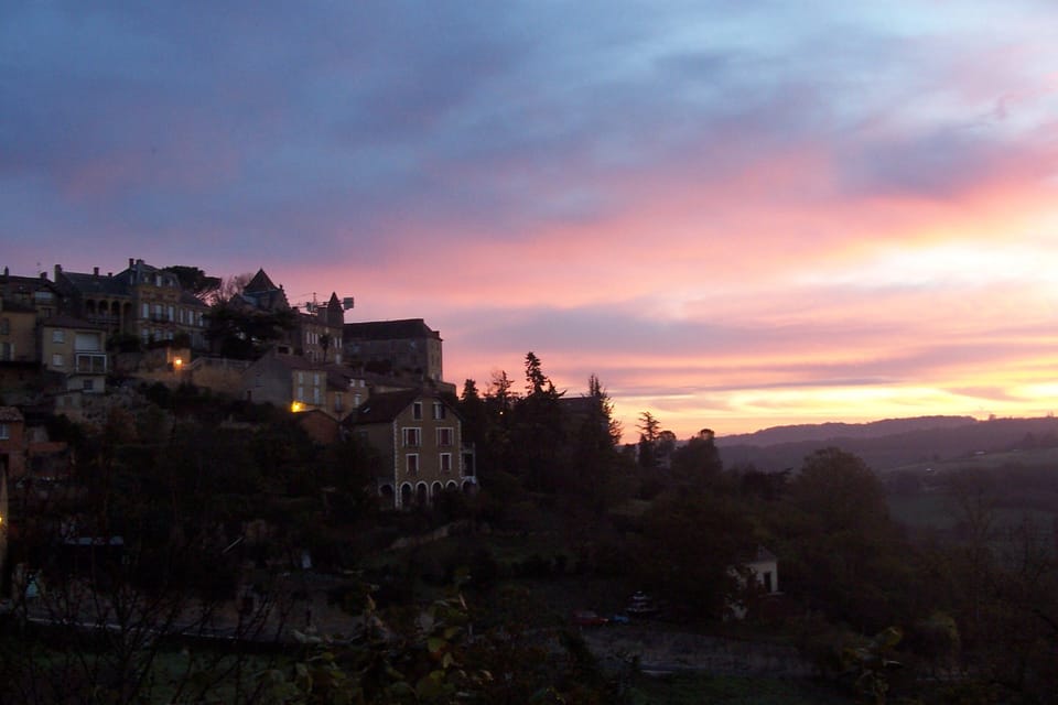 Belves at sunset - view from the cottage