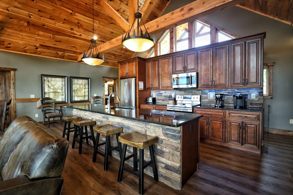 A fully Stocked Kitchen with everything you'll need to cook a meal!