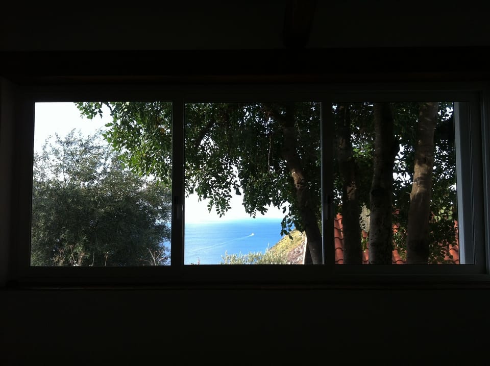 sea view from the living room window