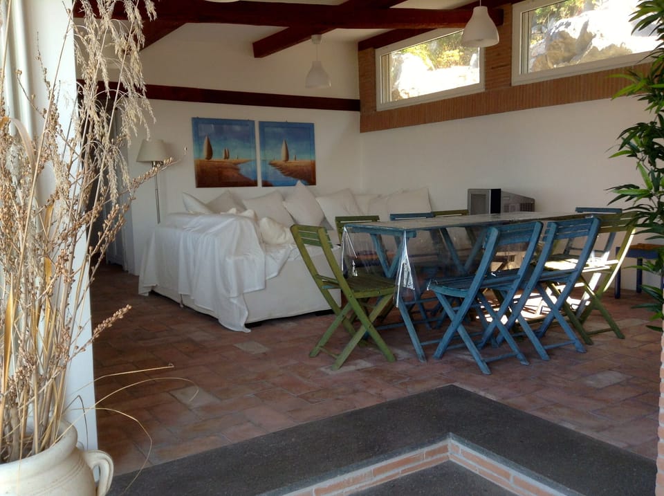 large living room with double sofa-bed