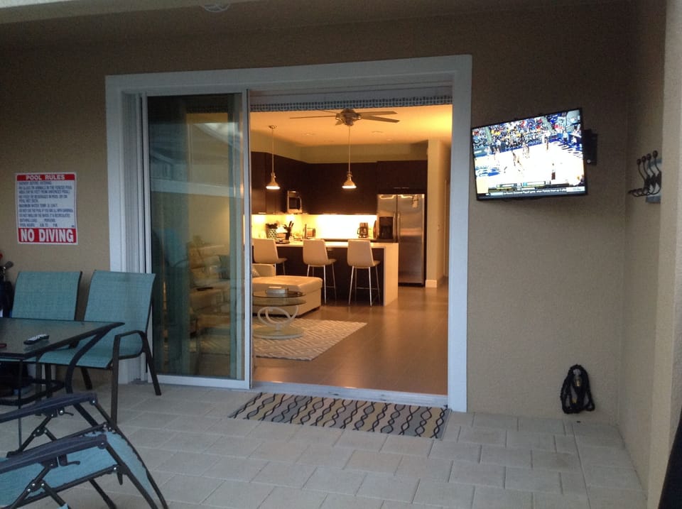 TV outside!
