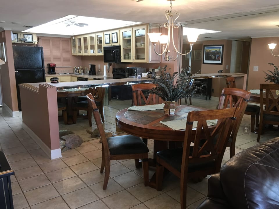 dining and kitchen