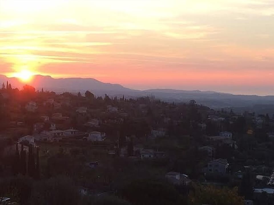 the romantic sunrise view from the terrace