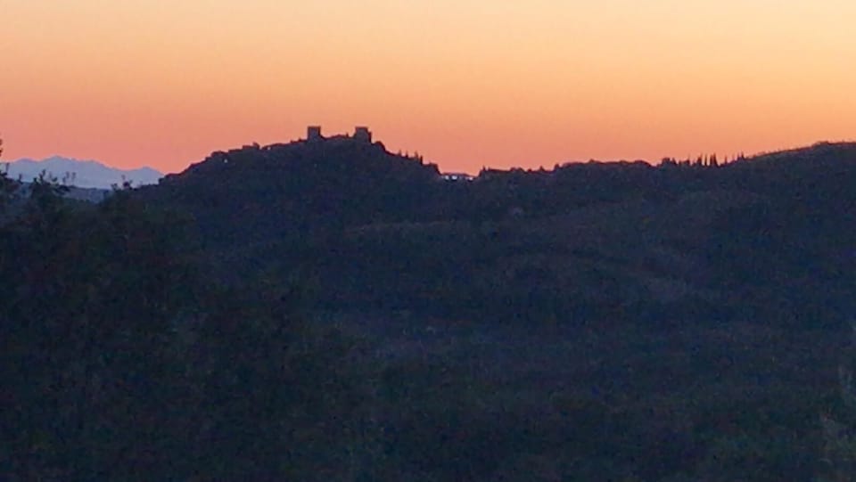 Sunsets over Montemassi as seen every night from the main terrace