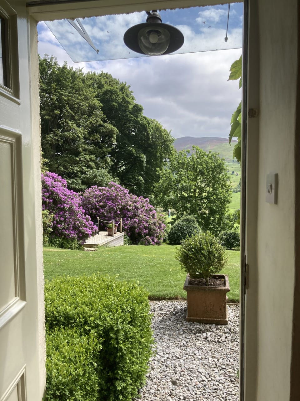 View of Llantysilio Mountains from front door