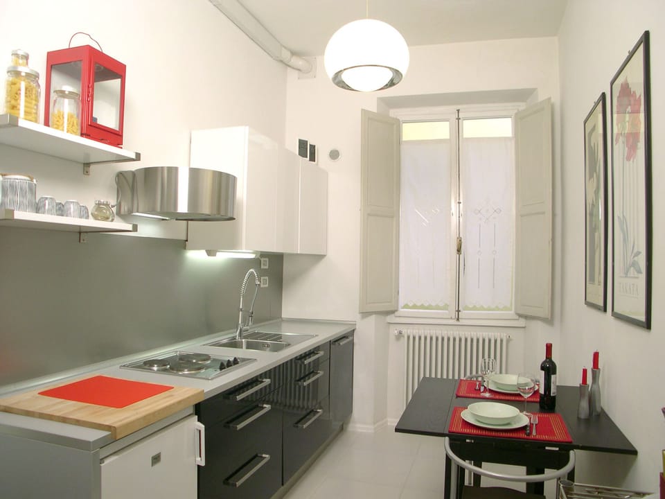 there's a dishwasher and a small oven