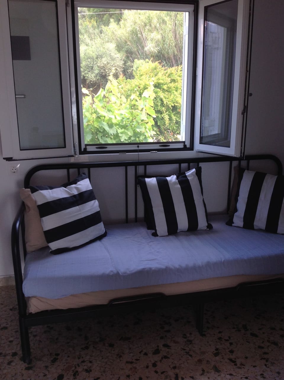 Bed settee in studio