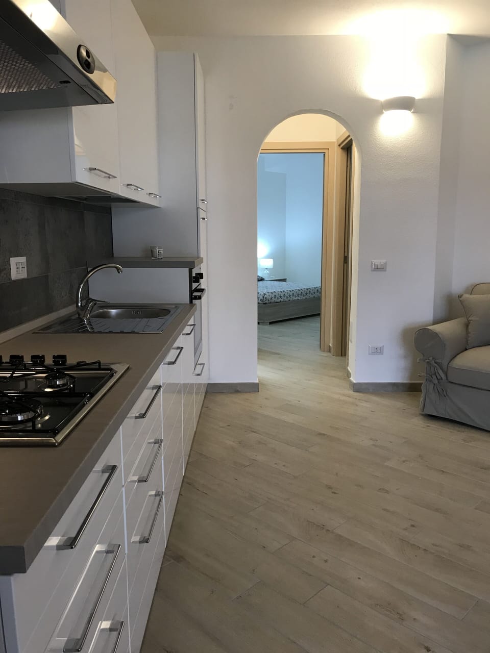 Detail of the kitchen/living room