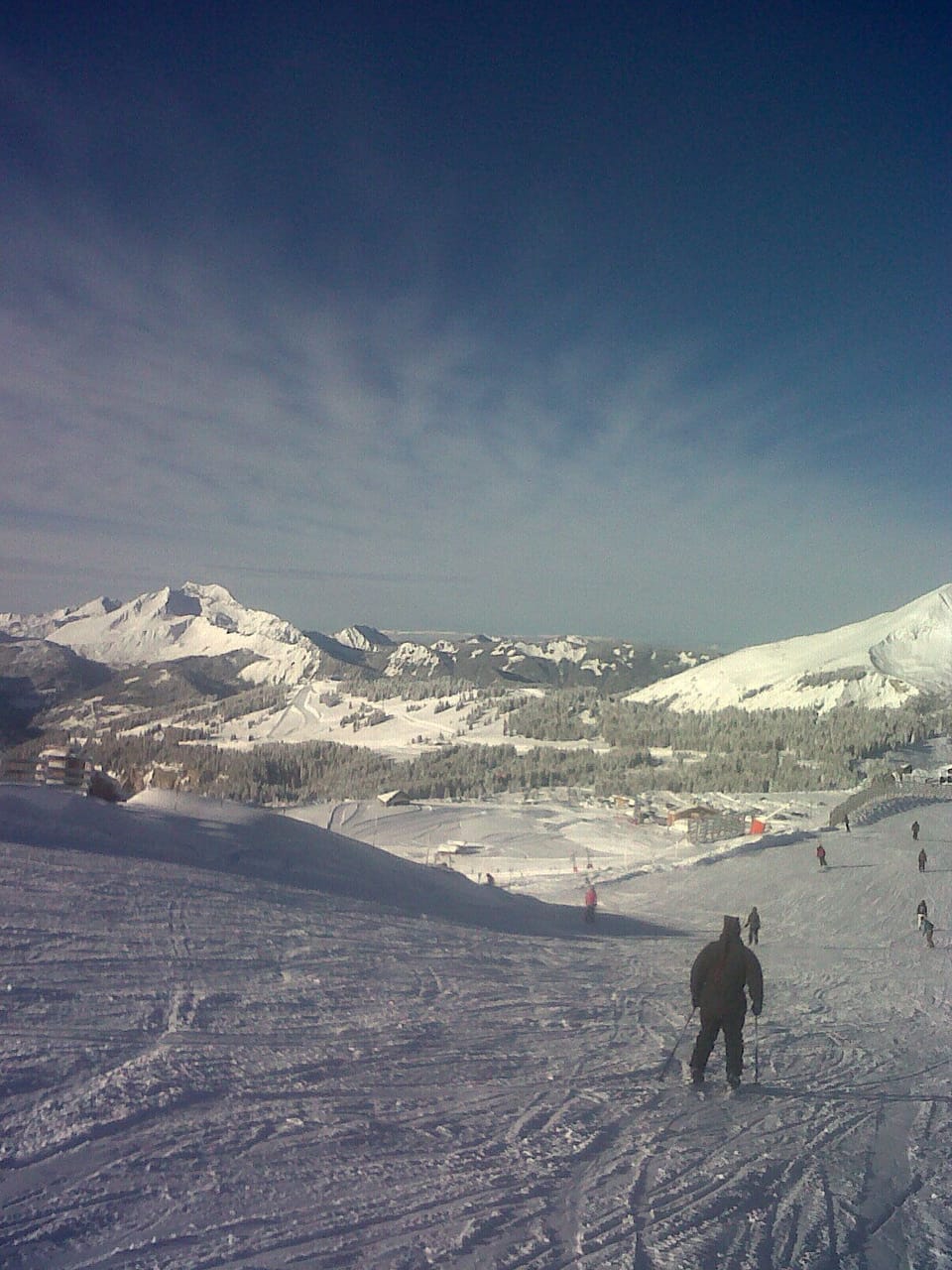 Fantastic pistes above Plaine Dranse where there are black, reds,blues &greens  
