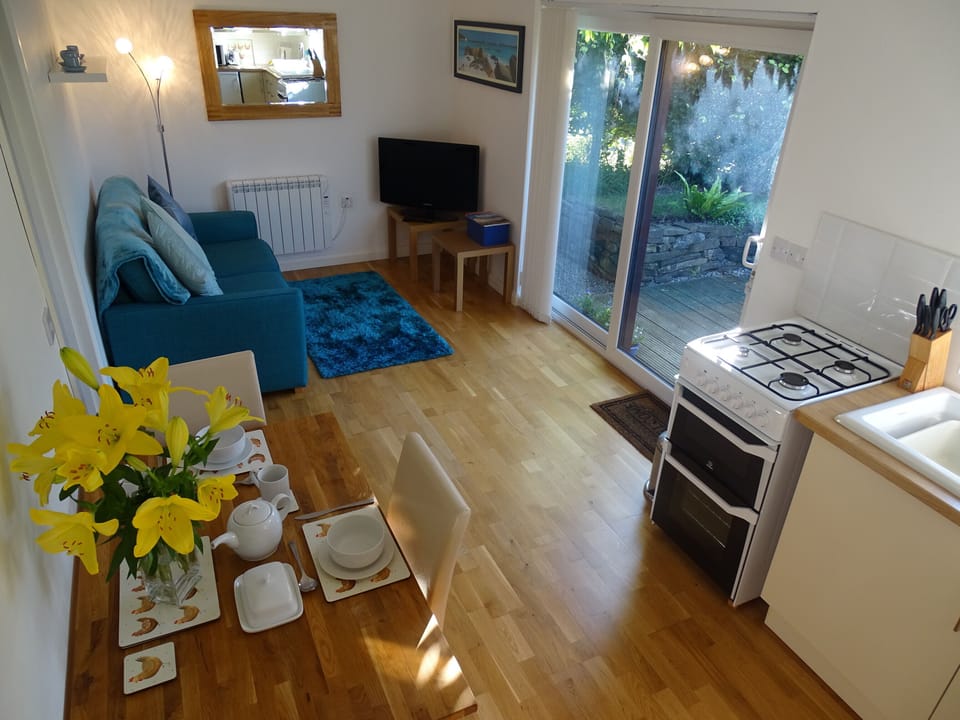 Living room and kitchen