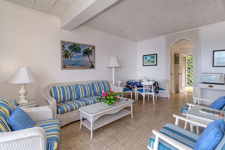 Living and dining areas