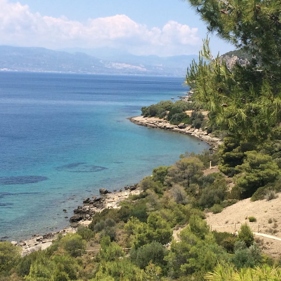 Southwest view of the Corinthian Bay from the veranda