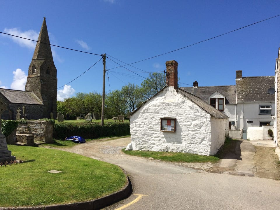 Village location next to famous church