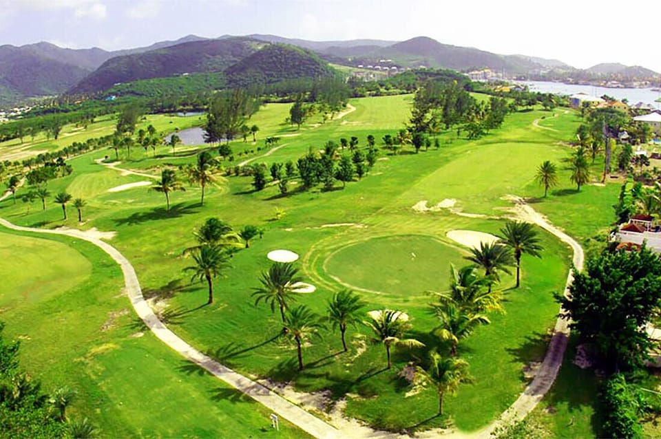 Jolly Harbour golf course located within the community.