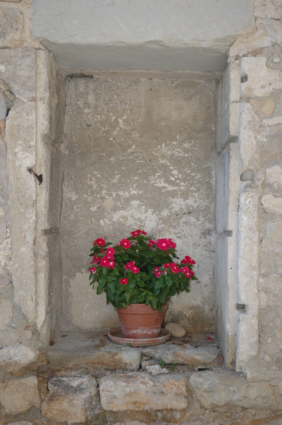 Ancient wall cupboard on the terrace