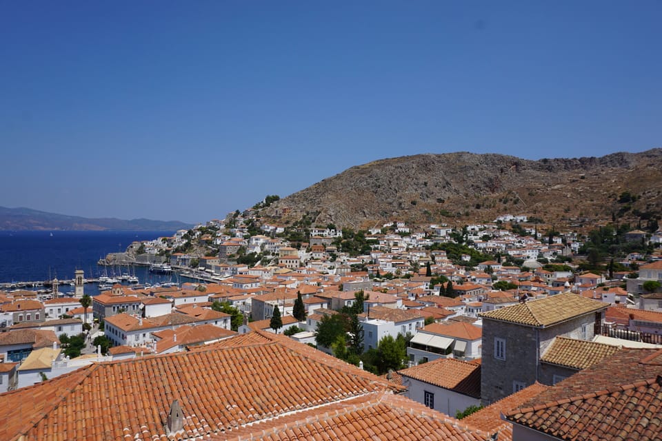 stunning view of port from roof terrace