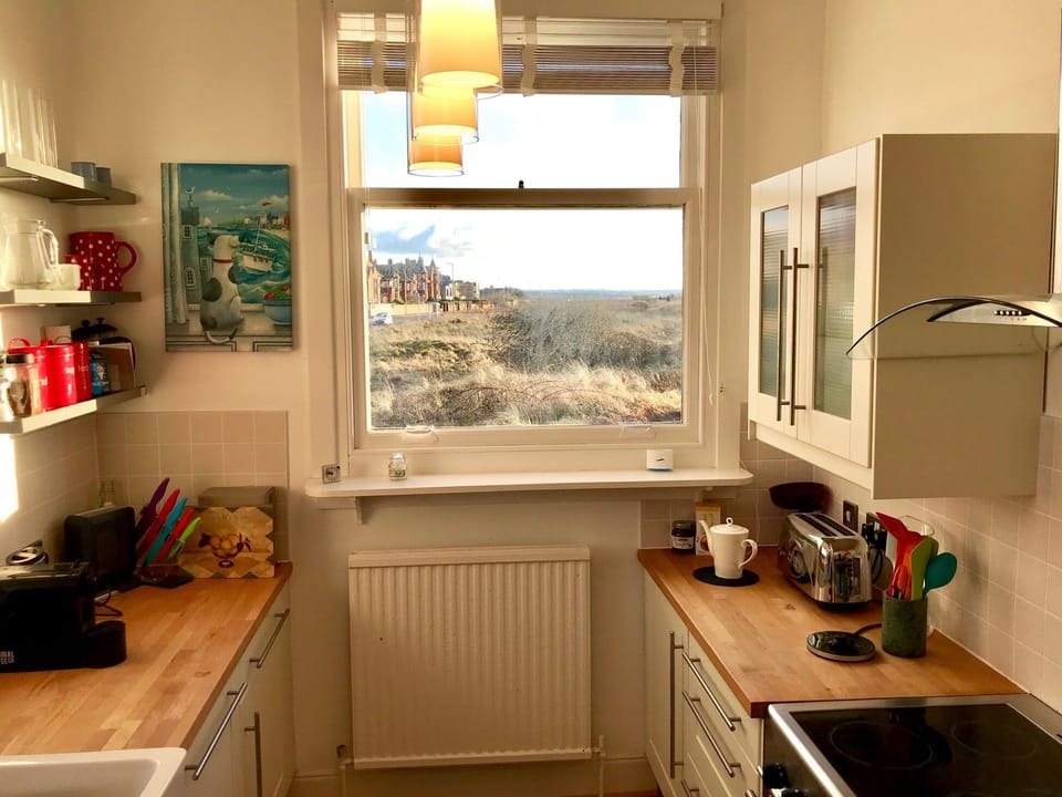 View to Royal Troon Golf Club from the kitchen window.