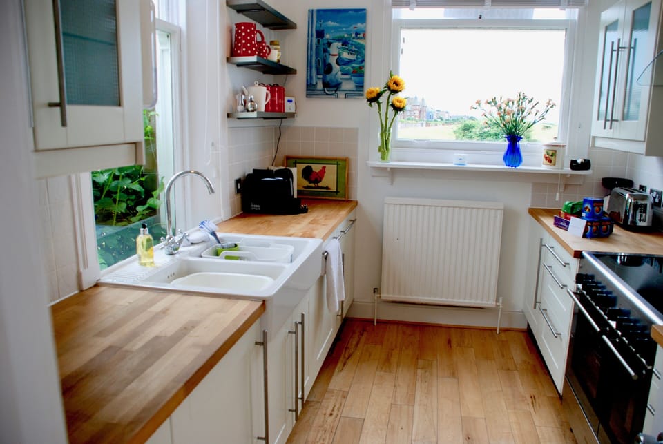 Modern Kitchen with views to Royal Troon.