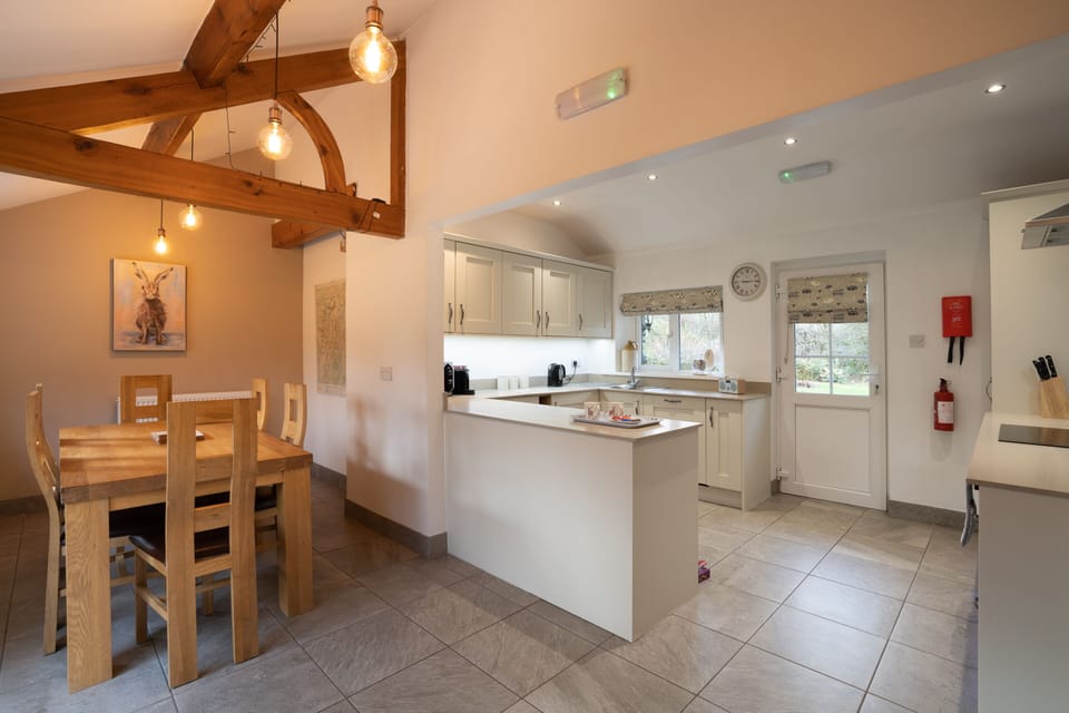 new kitchen with dining 