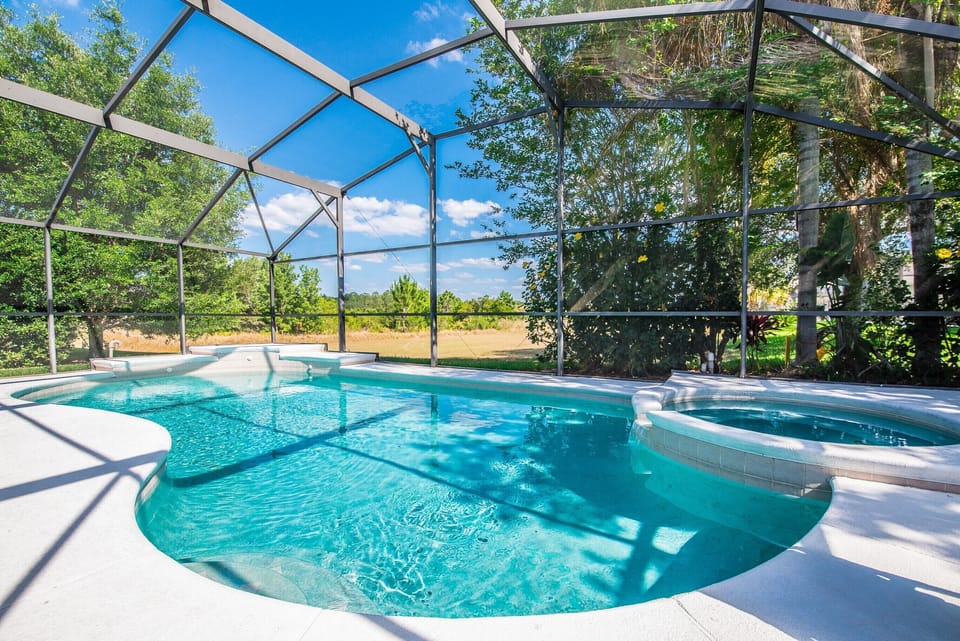 Pool area shielded for added privacy