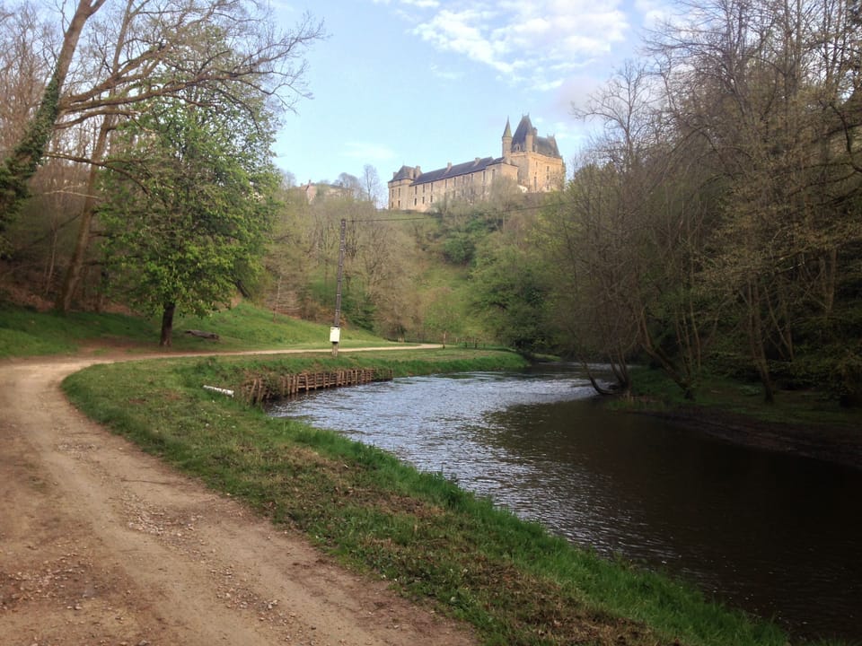 River walk with view of chateau